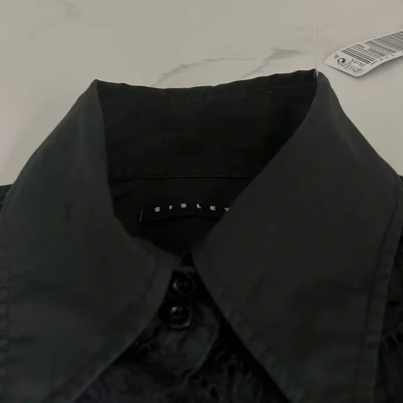 Sisley black blouse, size M, fits like a small ( see measurements ) - Picture 13 of 15